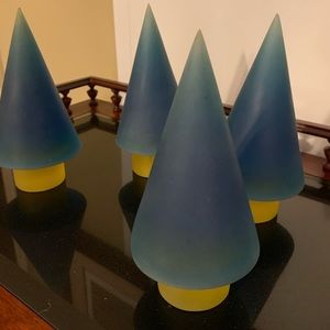 Christmas trees of frosted glass. Contemporary